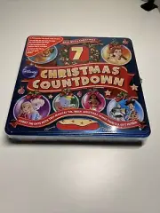 Disney 7 Day Countdown to Christmas Tin Advent Calendar Book Stickers SEALED