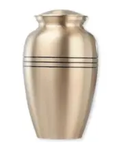 Genoa Brushed Bronze Cremation Urn, Cremation Urns Adult, Urns for Human Ashes