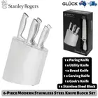 STANLEY ROGERS MODERN STEEL 6 PIECE KNIFE BLOCK SET Chefs Knives Knife