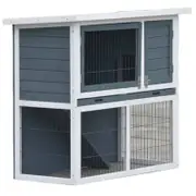 YES4PETS Large Double Storey Rabbit Hutch With Pull Out Tray