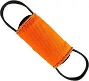 DINGO GEAR Training Tug Toy Cylinder-Shaped Dummy for K9, IGP, Bite Lessons, Dog Sports, Retrieve, Tug of War, Play, 2 Handles, Orange Nylcot 15 x 6 cm (S02810)