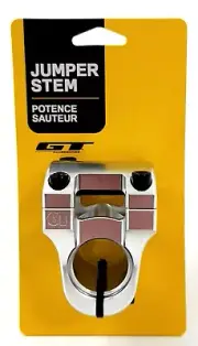 GT Jumper BMX Bike Stem 31.8 x 35 x 28.6, 21mm Rise, Aluminum, Silver