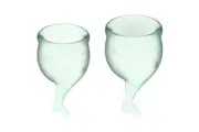 Feel Secure Menstrual Cup Light Green 2pcs