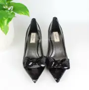 NEW Valentino Sequin Bow Pump Black Runway Heels – Party, Events, Date EUR 38