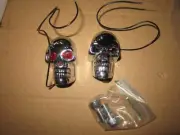 2 V-Twin Chrome 2" Skull Marker Lamps Custom Motorcycle Harley Davison Motorhead