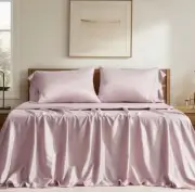 EVERGRACE Cotton Tencel Sheets Queen Size 4 Piece Set, Silky Soft Cooling Bed...