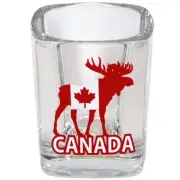 Jenkins Souvenirs 90000JE Can Shotglass Sq Moose Flag