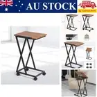 Space-Saving Tiltable C-Shaped End Table with Metal Frame - Industrial Design