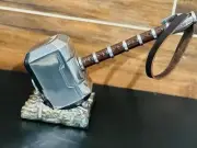 1:1 The Avengers Thor Hammer Replica Prop Mjolnir Aluminum Hammer With stand