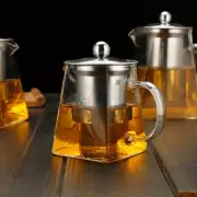 Resistant Loose Leaf Teapot Glass Tea Pot Stainless Steel Infuser Strainer Heat