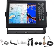 Brilluxa Marine Plotter, 10.4in Chart Display Unit Compatible with XINUO Fish Finder System, Seabed Mapping Plotter with Transducer