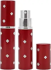 CAPASTEC Pack of 2 Perfume Atomisers Refillable 5 ml Mini Portable Spray Bottle with Window Perfume Container for Handbag, Travel, Holidays, Air Travel, Red