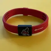 VINTAGE CLEVELAND INDIANS Phiten Titanium Bracelet - Medium 6 3/4” - NEW, LOOSE