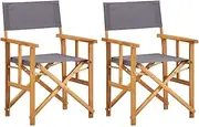 Director's Chairs 2 pcs Solid Acacia Wood,Folding Director Chairs Comfortable Seating for Outdoor Activities Outdoor Chair