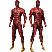 The Flashpoint Cosplay Flash Jumpsuit Barry Allen Costume 3D Suit Halloween Prop