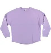 Vs Victorias Secret Pink Varsity Crew Sweater Jacket Top Cabana Purple L