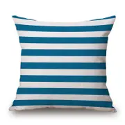 Blue & White Stripes on Decorative Throw Cushion Cover Pillow Cover Pillow Case for Sofa Couch Bed Chair Living Room Bedroom 80461