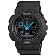 NEW Casio G Shock GA-100C-8A Men's Blue Analog & Digital Black Resin Band Watch