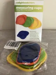 NEW Weight Watchers Collapsible Stackable Silicone Measuring Cups Set of 4