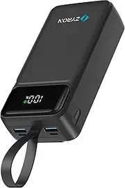 ZYRON Power Bank 30000mAh, High Capacity Portable Phone Charger with USB C PD 20W Fast Charging, LED Display Battery Bank for iPhone 16 15 14 13 12 Pro Max Samsung S23 S22 Pixel LG Xiaomi iPad Tablet