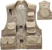 [Comebachome] Fishing Vests for Men Breathable Fly Fishing Vest Fast Drying Sleeveless Clothes with Pockets for Outdoor Hiking Photography