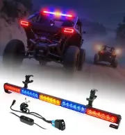 30'' UTV LED Chase Light Bar w/ 1.75''-2'' Roll Cage Mount Bracket Rear Flash...