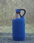 BEER MATE STUBBY / STUBBIE HOLDER - KOOZIE / COOLER - lid to protect - R Blue