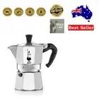 Authentic Italian Moka Express - Stovetop Espresso Maker for 4 Cups, Silver