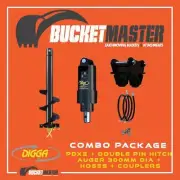 DIGGA AUGER COMBO PACKAGE - PDX2 AUGER DRIVE+300Di AUGER +DOUBLE PIN HITCH - FOR
