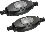 uxcell 4.5mm Waterproof Appliance Switch, AC 250V 3A ON/OFF Inline Cord Rocker Switches IP65 for Lamp Black, CE Certification, Pack of 2