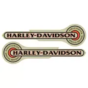 Pair Vintage Gas Tank Decals Sticker Harley Davidson FIREFIGHTER SPECIAL EDITION