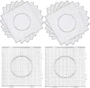 H&W 12PCS 5mm Fuse Beads Boards, Large Clear Pegboards Kits, with Gift 4 Lroning Paper