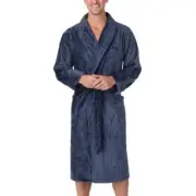 Tommy Bahama Men’s Plush Cuffed Sleeves Shawl Collar Embroidered Logo Robe S/M