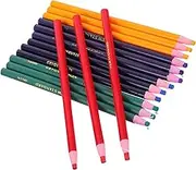 LALAFINA Easy Peel-Off Pencil Set 15pcs Fabric Markers Wax Crayons for Drawing Sketching Non-Toxic Safe for Boys and Girls