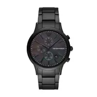 在飛比找蝦皮商城優惠-EMPORIO ARMANI前衛潮流黑鋼計時腕錶43mm(A