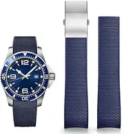 [Wentokye] 21mm Watch Band for Longines Master Conquest HydroConquest Rubber Watch Strap Replacement L3 Accessories for Men and Women（41mm/43mm Dials ）