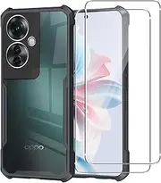 Case for Oppo Reno 11 F 5G/Reno 11F 5G + [2 Pack] Screen Protector, Electro-weideworld Ultra Thin Shockproof Protective Phone Cover