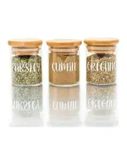 [Little Label Co] Herb And Spice Jars Small 75ml 24 Pack in Clear