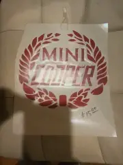 Austin MORRIS ROVER MINI COOPER Decal Big 8inch By 7.5 Inches VERY COOL