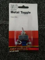 100 #41700 TOGGLE ROCKER SWITCH ON/OFF METAL 1/2" HOLE SIZE AC/DC CALTERM