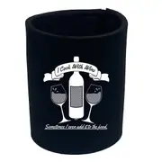 Alcohol Cook With Wine - Funny Novelty Stubby Holder