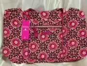 Vera Bradley ICONIC SMALL TRAVEL DUFFEL in RASPBERRY MEDALLION, Compliant, NWT