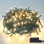 YIQU String Lights Outdoor/Indoor, 200 LED Upgraded White Lights, Wedding, Home