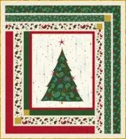 Quilt Kit - Switch It Up - 65" X 72" Paisley Christmas Tree Panel Throw Quilt