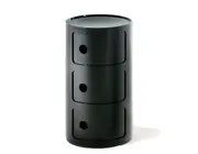 Anna Castelli Ferrieri Replica Componibili Storage Unit 3-Drawer - Black