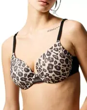 NWT CHANTELLE 12G2 Leopard Sweetheart T-Shirt Bra Color: Leopard Size: 34DDDD