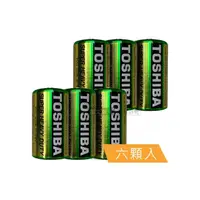 在飛比找momo購物網優惠-【TOSHIBA 東芝】環保碳鋅電池 R20UG 1號-6入