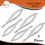 5-PCS Curved Snip Eze Easy Squeeze Spring Scissors 4-3/4" Sewing Embroidery