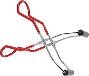 Canning Jar Lifter Stainless Steel Tongs with Non Slip Grip for Safe Handling of Hot Bottles for Home Kitchen and Bar Use Red