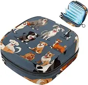 Period Bag,Sanitary Napkin Storage Bag,All Kinds of Dogs,Tampon Holder for Purse